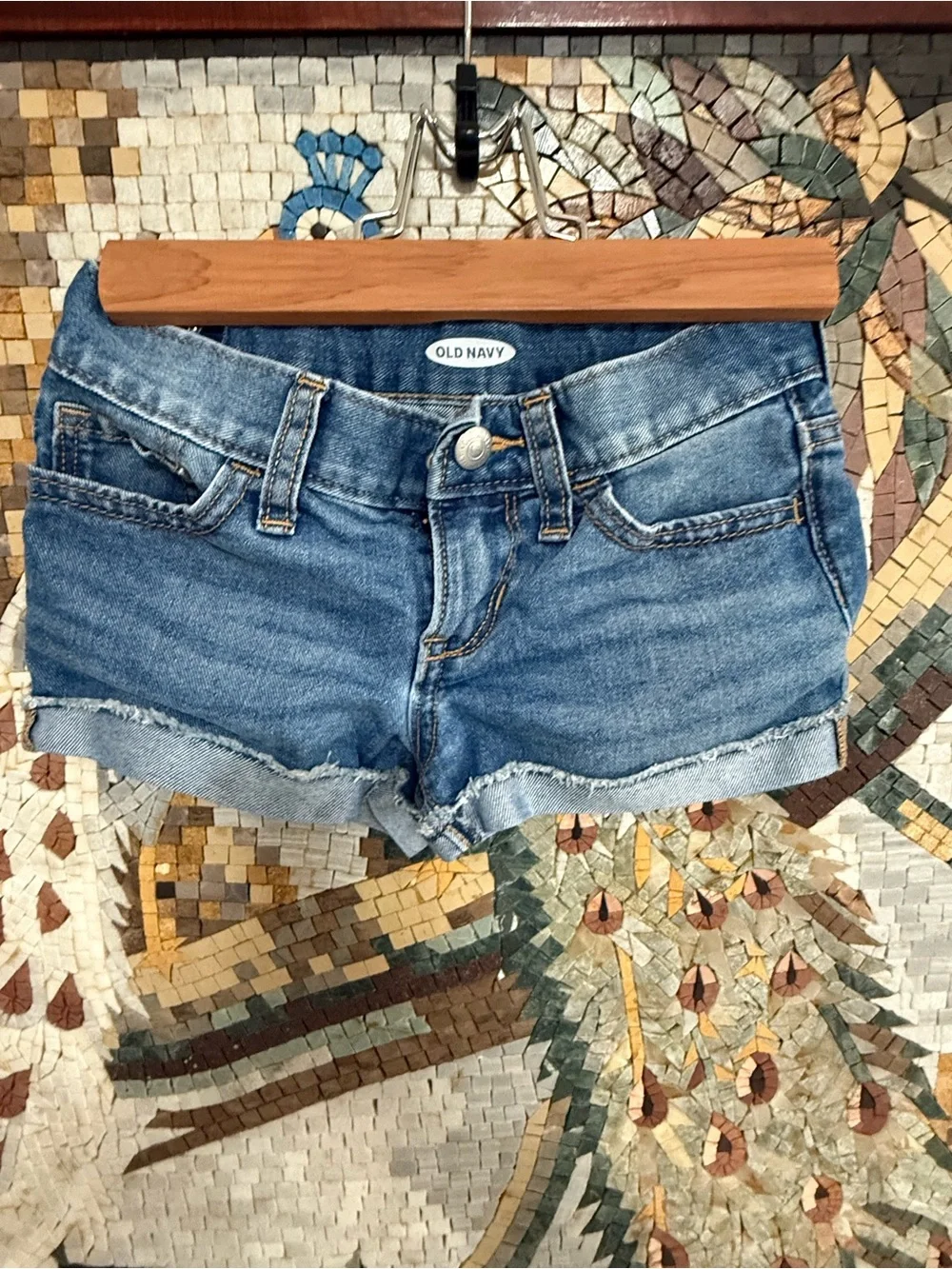 Old Navy Medium Blue Denim Cutoff Shorts